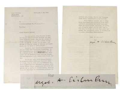 Adolf Eichmann Typed Letter Signed, Berlin, 7 May 1940. A two-page typed personal letter on 