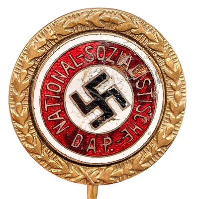 NSDAP Golden Party Badge, a decoration reserved for early or particularly distinguished members 