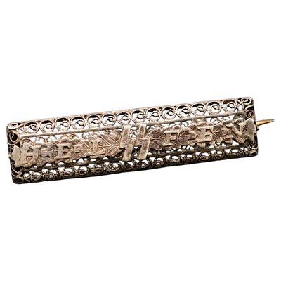 Third Reich Nazi SS Helfen Ladies Brooch. This women's SS Helfen brooch from the Second World 