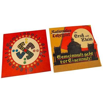 German Third Reich Board Game "Gemeinnutz geht vor Eigennutz" by Alfred Werner. A National 