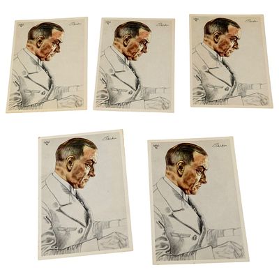 Set of Third Reich Propaganda Postcards - Willrich. A set of unused propaganda postcards 