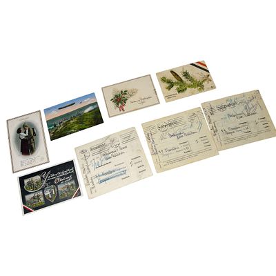Imperial German WWI Feldpostbriefe and Postcard Set. A set of German field post letters 