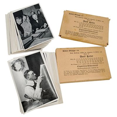 Third Reich 'Adolf Hitler' Cigarette Card Sets by Cigaretten-Bilderdienst, Hamburg-Bahrenfeld. A 