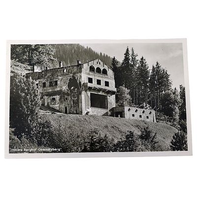 Postwar Photo Postcard "Hitlers Berghof Obersalzberg". A photo postcard titled "Hitlers Berghof 