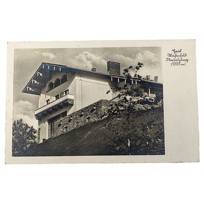 Real-Photo Postcard "Haus Wachenfeld, Obersalzberg". A real-photo postcard captioned "Haus 