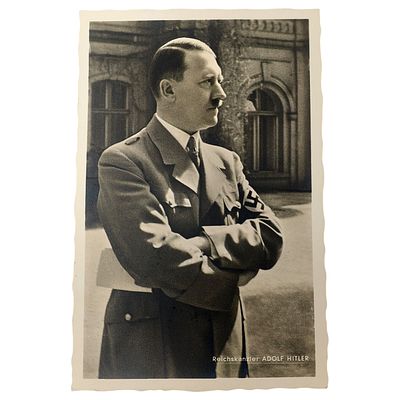 Adolf Hitler Propaganda Postcard. A photographic postcard captioned "Reichskanzler ADOLF HITLER" 