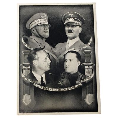 Adolf Hitler Propaganda Postcard. A commemorative postcard produced to mark the 1939 military 