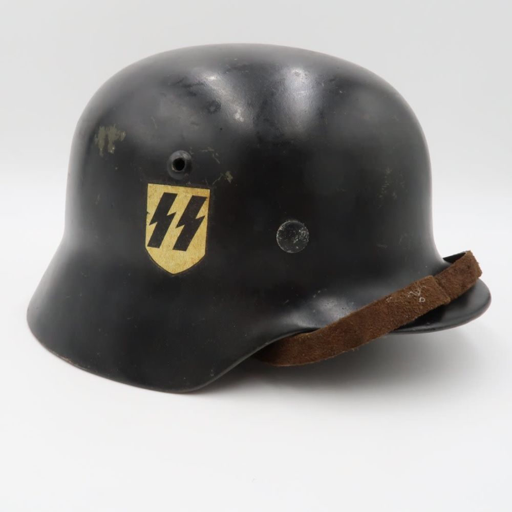 Lot 903: Outstanding SS Allgemeine DD M35 Parade Helmet Mint!