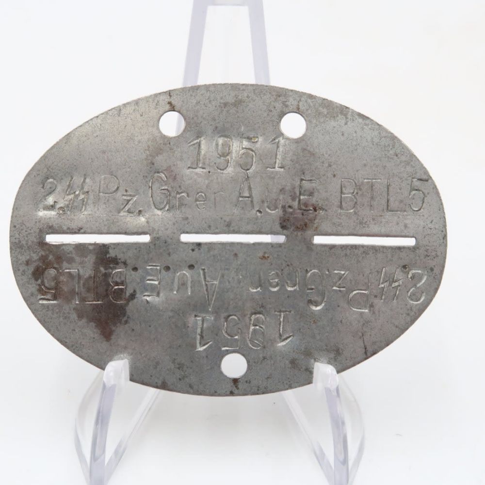 Lot 935: 2. SS Panzergrenadier Division Identification Tag WW2