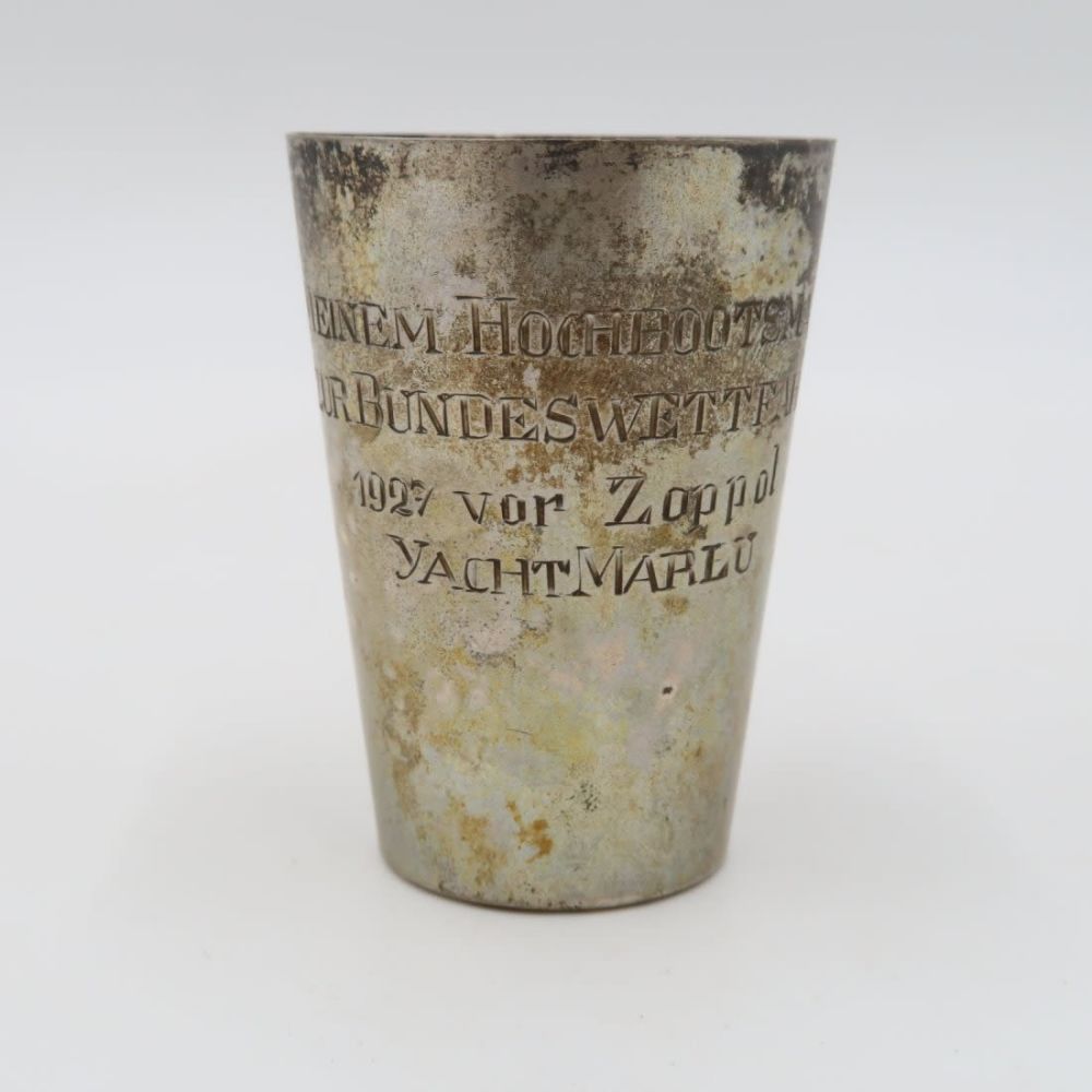 Lot 942: German 800 Silver Commemorative Shot Glass