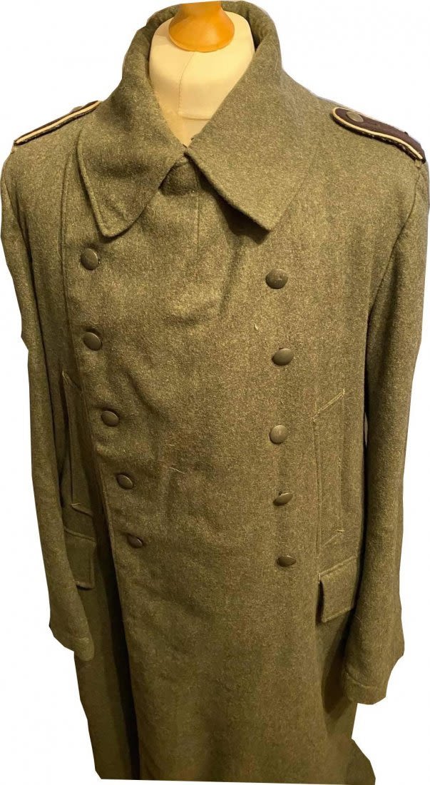 Lot 909: German SS Greatcoat with Fur Lining.