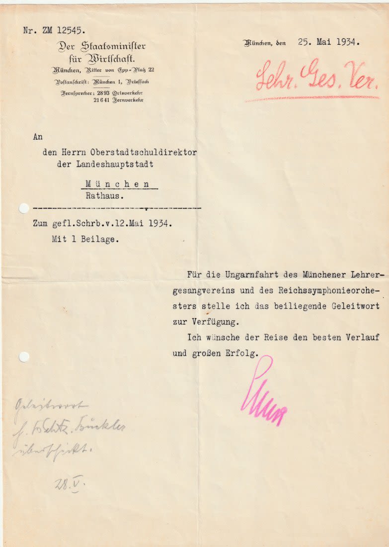 Lot 1006: HERMANN ESSER SIGNED LETTER
