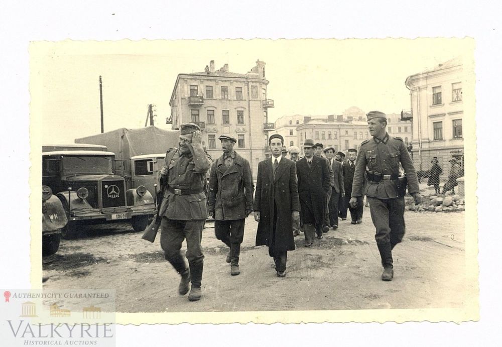 Lot 225: Excellent Postcard Size Photo Taken in Lublin Ghetto With Jews Taken by German Soldiers