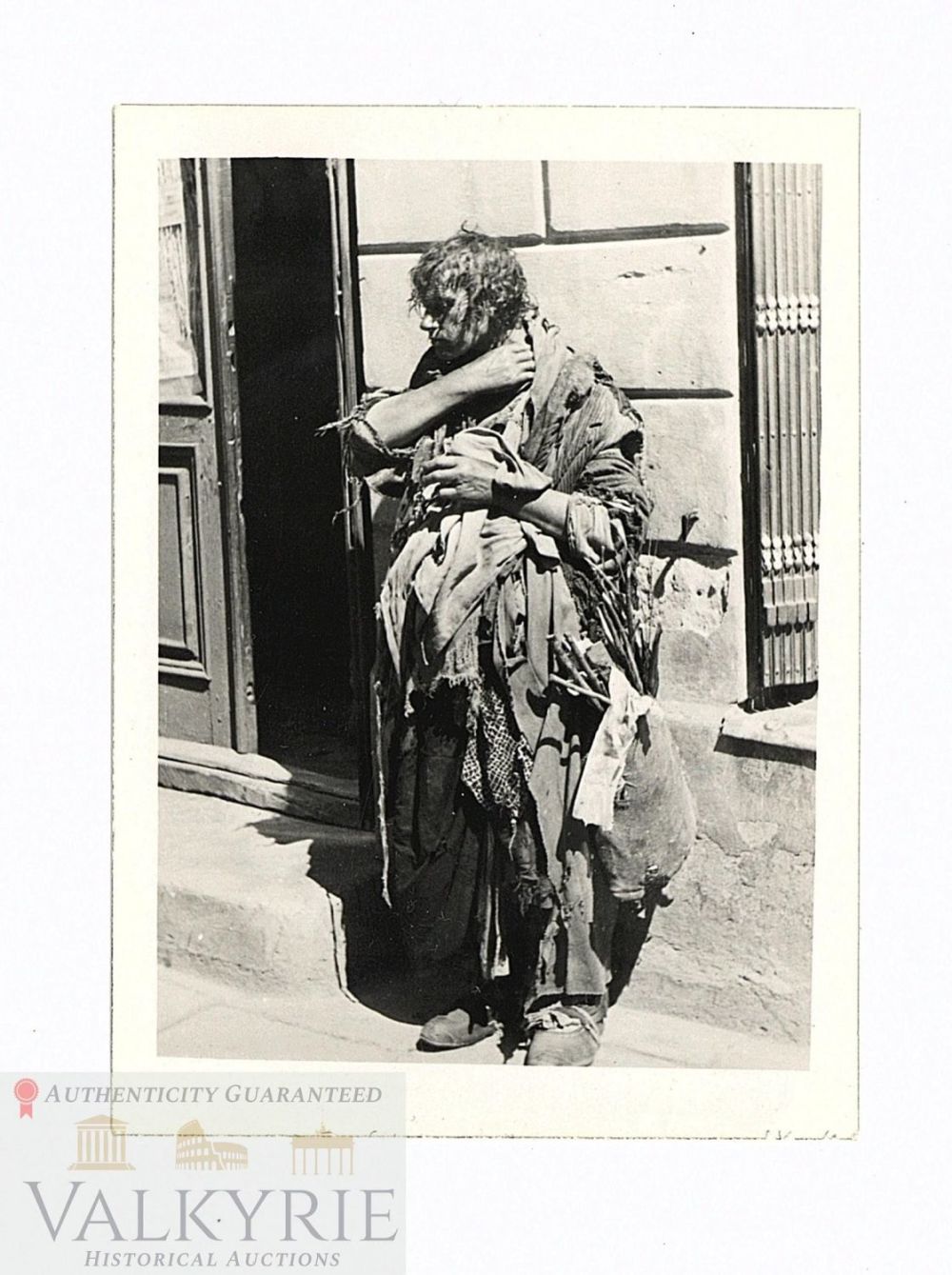 Lot 230: Photo of a Very Poor Jewish Man Somewhere in Europe