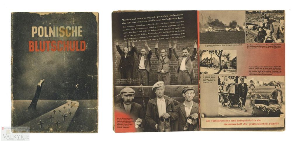 Lot 288: Very anti-Polish German Propaganda Booklet "Polish Blood Debt" 1939