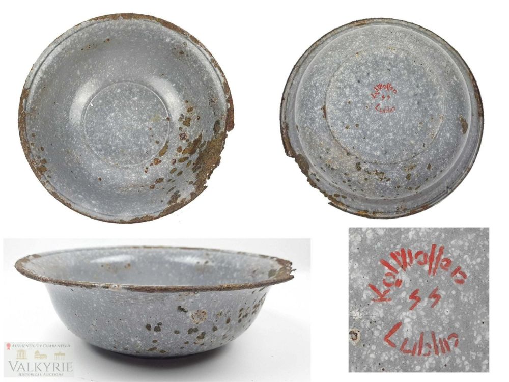 Lot 380: KL Lublin Majdanek - Concentration Camp Bowl - Shoah