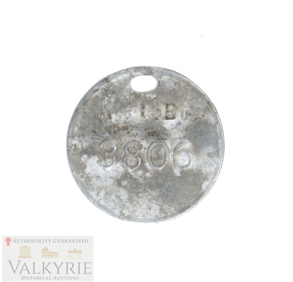 Lot 381: KL Buchenwald - Token for Identify the Bags of Inmates