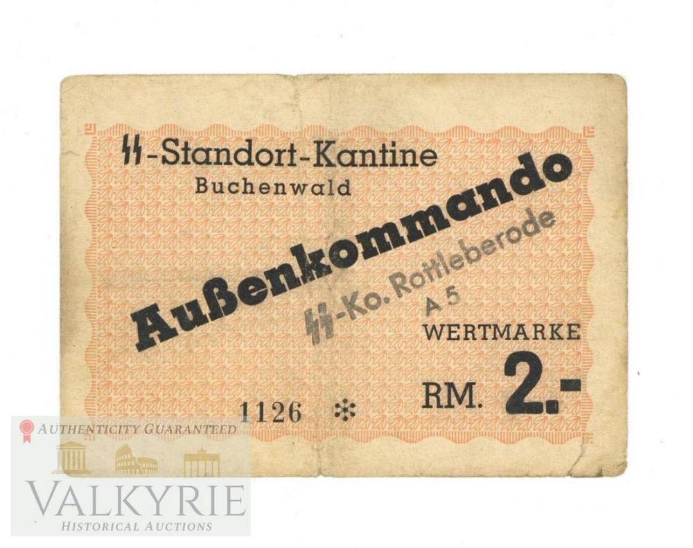 Lot 398: KL Buchenwald - Canteen Money of  2 RM - Shoah