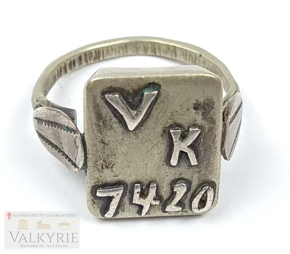 Lot 435: Rare  Ring Jewlery Made For KL Buchenwald Polish Inmate