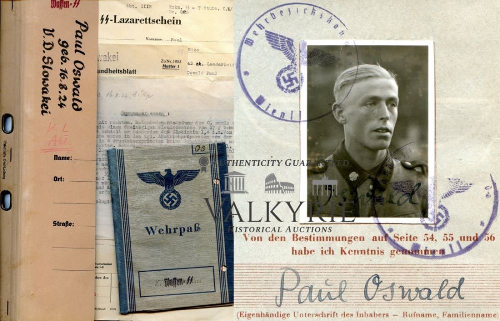 Lot 440: Excellent Set of a SS Totenkopfstandarte Guard in KL Buchenwald and KL Auschwitz 1944