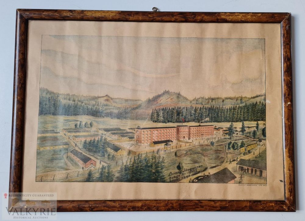 Lot 461: Very Rare Framed Norwegian KL Grini Complex Drawing