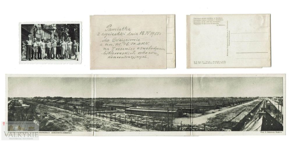Lot 474: KL Auschwitz - Postcard Panorama of Birkenau + Photos