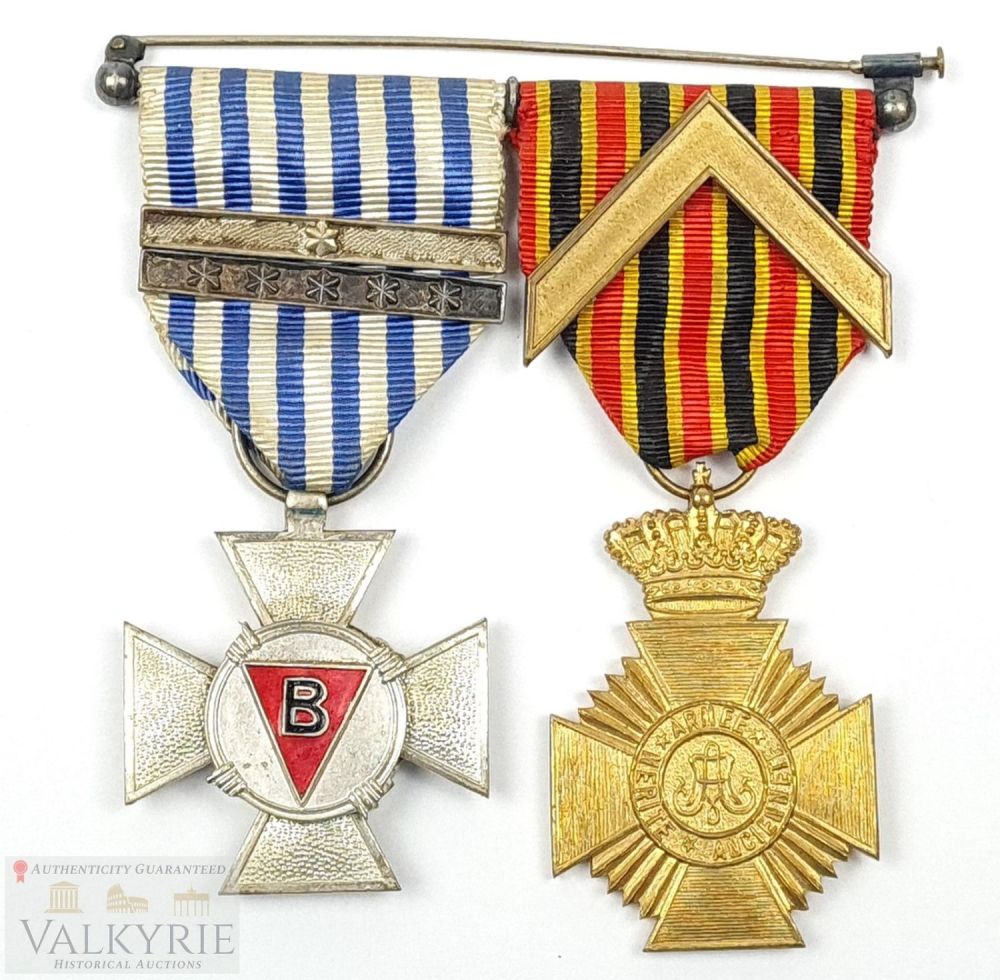 Lot 480: Excellent Belgian Medal Bar With Cross for Former Concentration Camp Belgian Prisoners