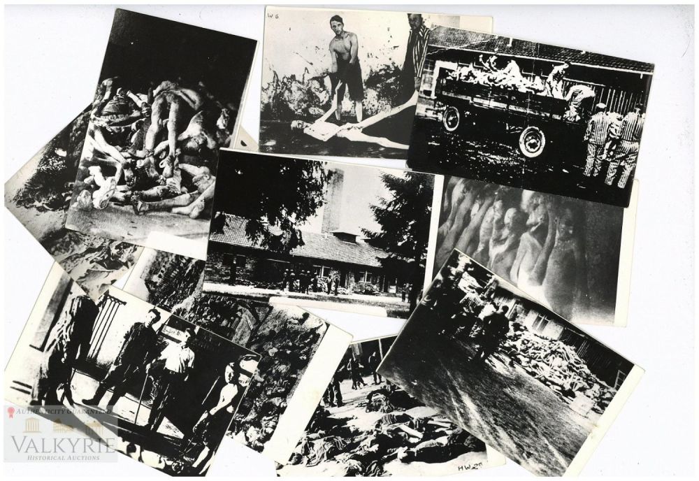 Lot 491: 10 Copies of Original Photos with Gruesome Scenes Found in Concentration Camps after Liberation