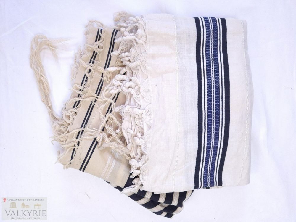 Lot 518: Very Rare Jewish Tallit for Praying of Former Rabbi of Poland Zew Wawa Morejno