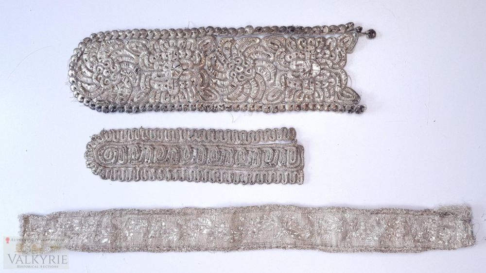 Lot 521: Rare Beatifully Embroidered Jewish Ornaments of Former Rabbi of Poland Zew Wawa Morejno