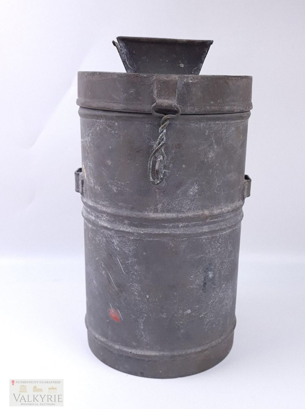 Lot 557: Pre-war Money Collecting Tin -  With David Stars Stamped