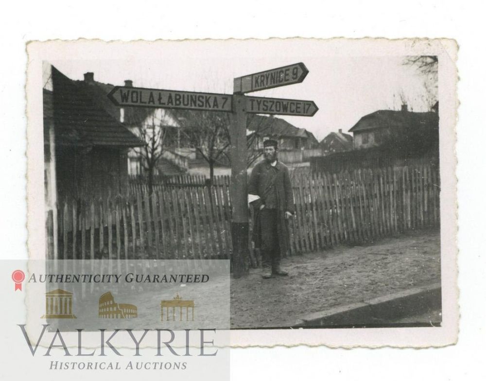 Lot 869: Original Photo of a Poor Polish Jew Taken Somewhere in Poland