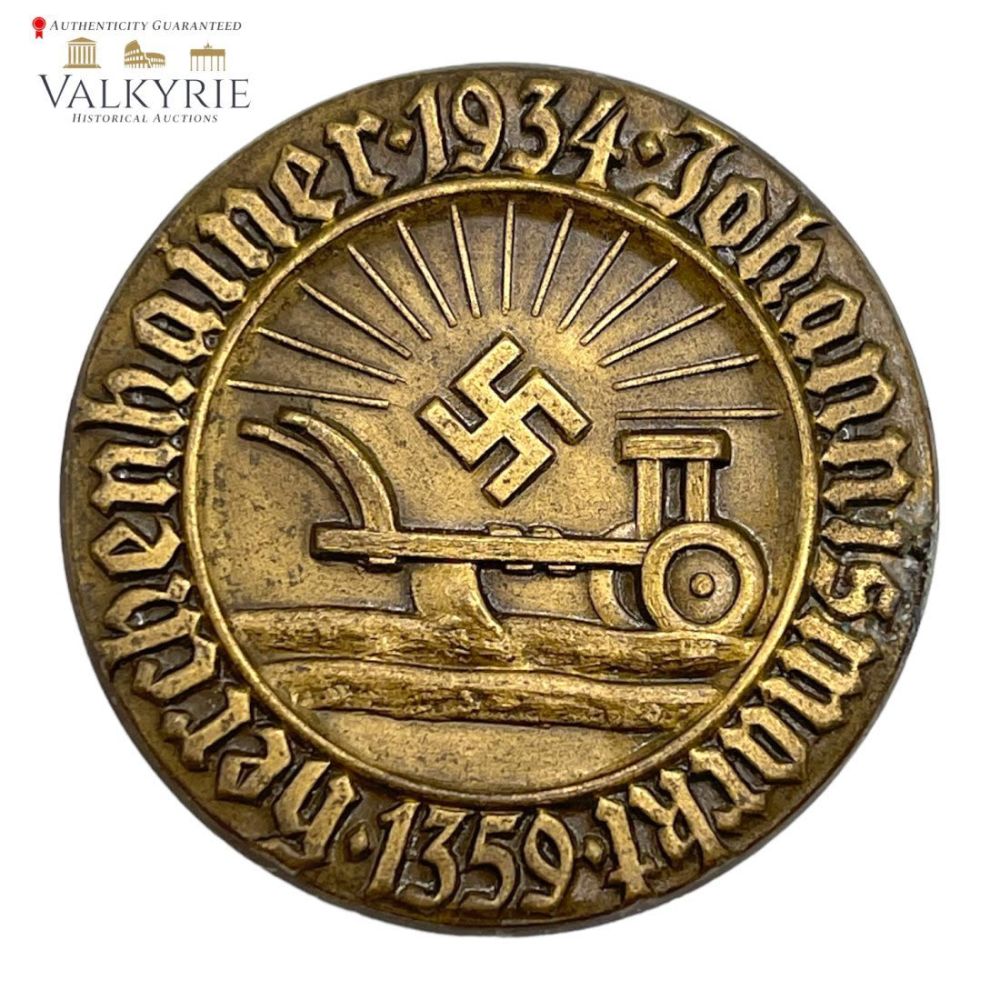 Lot 320: Rare Nazi Badge "â€˜Herchenhainer 1934 Johannismarkt"