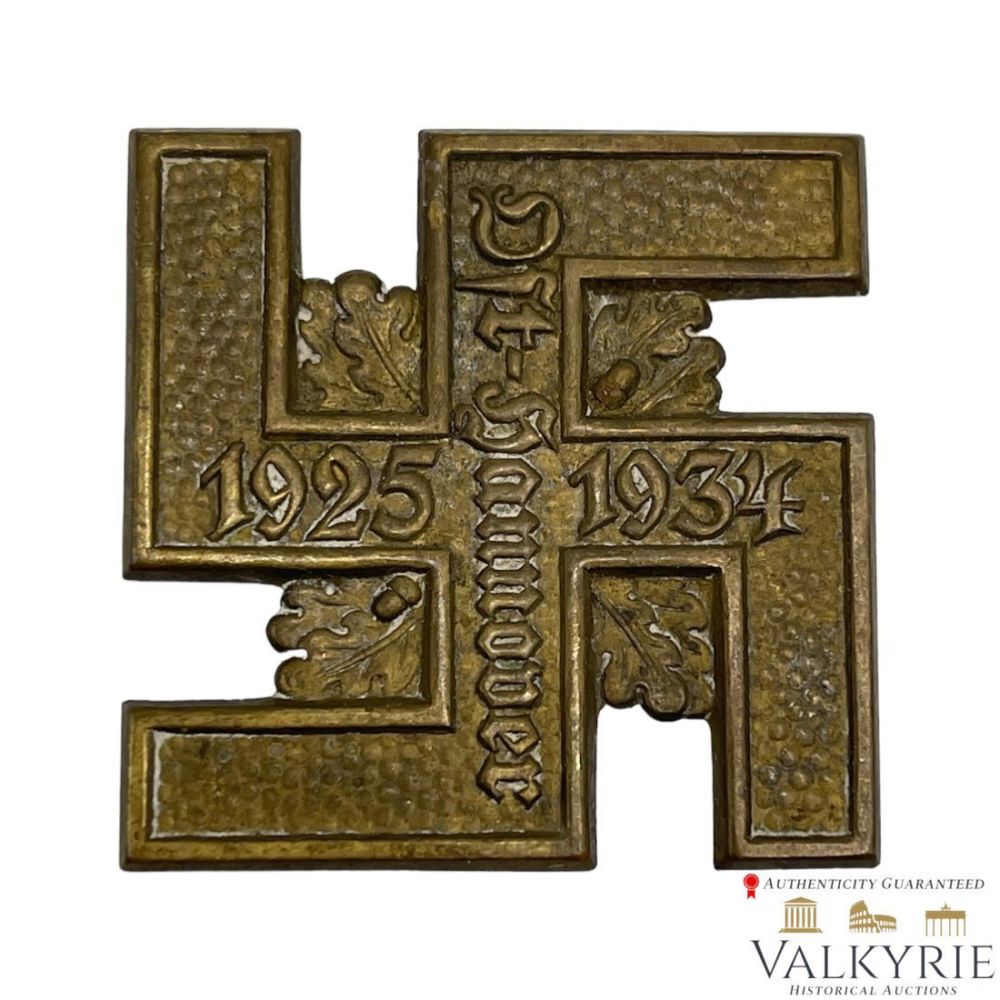Lot 351: A 1934 9-Year Anniversary of NSDAP in Ost Hannover Badge.
