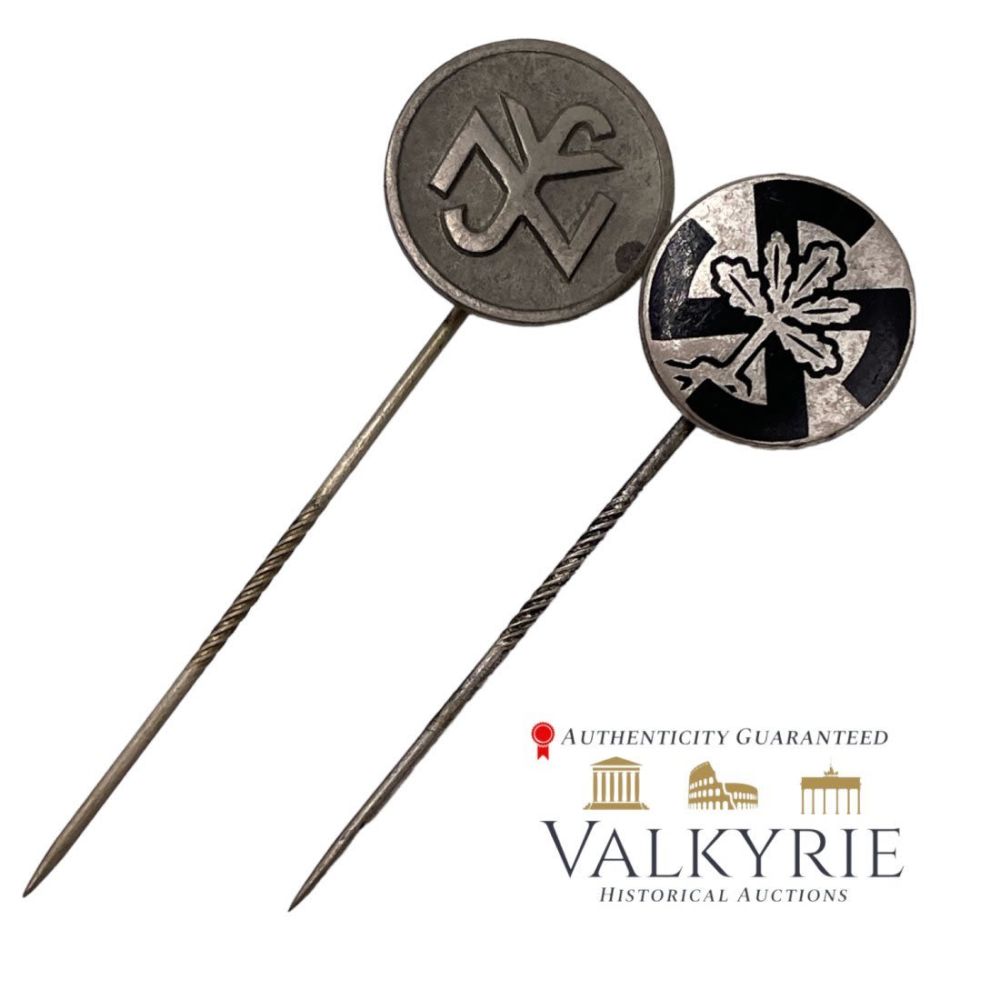 Lot 389: Nationalsocialistische Volkswohlfahrt membership stick pin and unknown rare stick pin