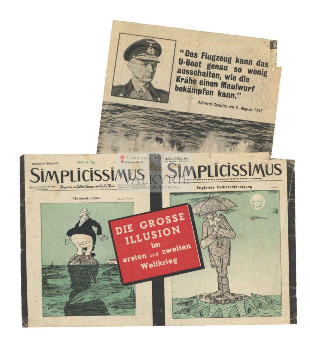 Lot 477: Anti-Nazi War Propaganda Leaflet About the Fail of German U-Boots - The Great Illusion