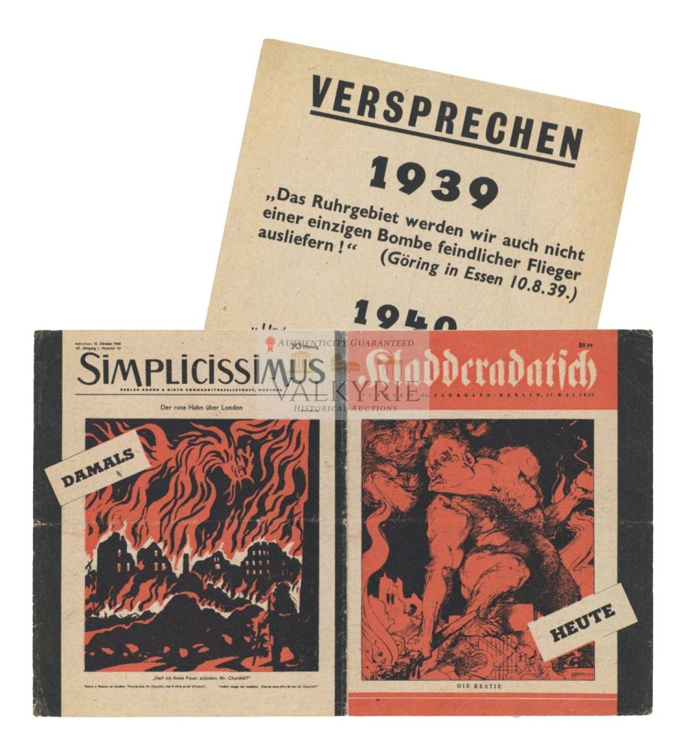 Lot 495: Allied Anti-Nazi War Propaganda Leaflet - "Promises"