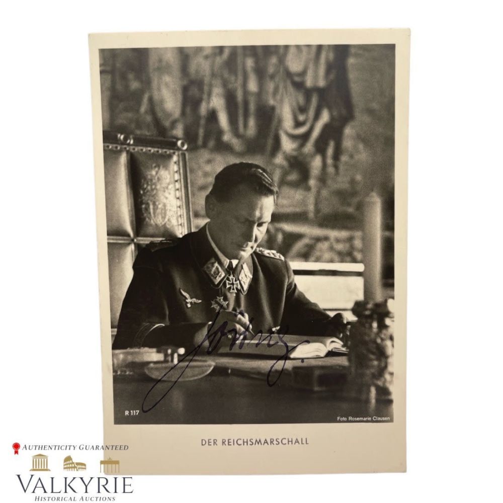 Lot 507: Hermann Goering Signed Postcard