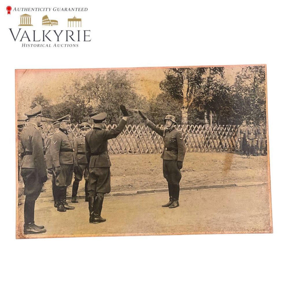 Lot 509: German WWII Photo Officers Saluting