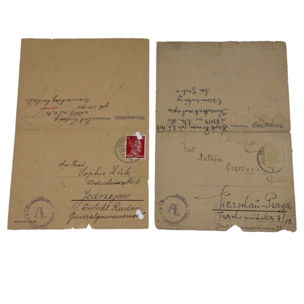 Lot 535: 1943 Autograph Letter Signed by a Prisoner in Sachsenhausen Concentration Camp