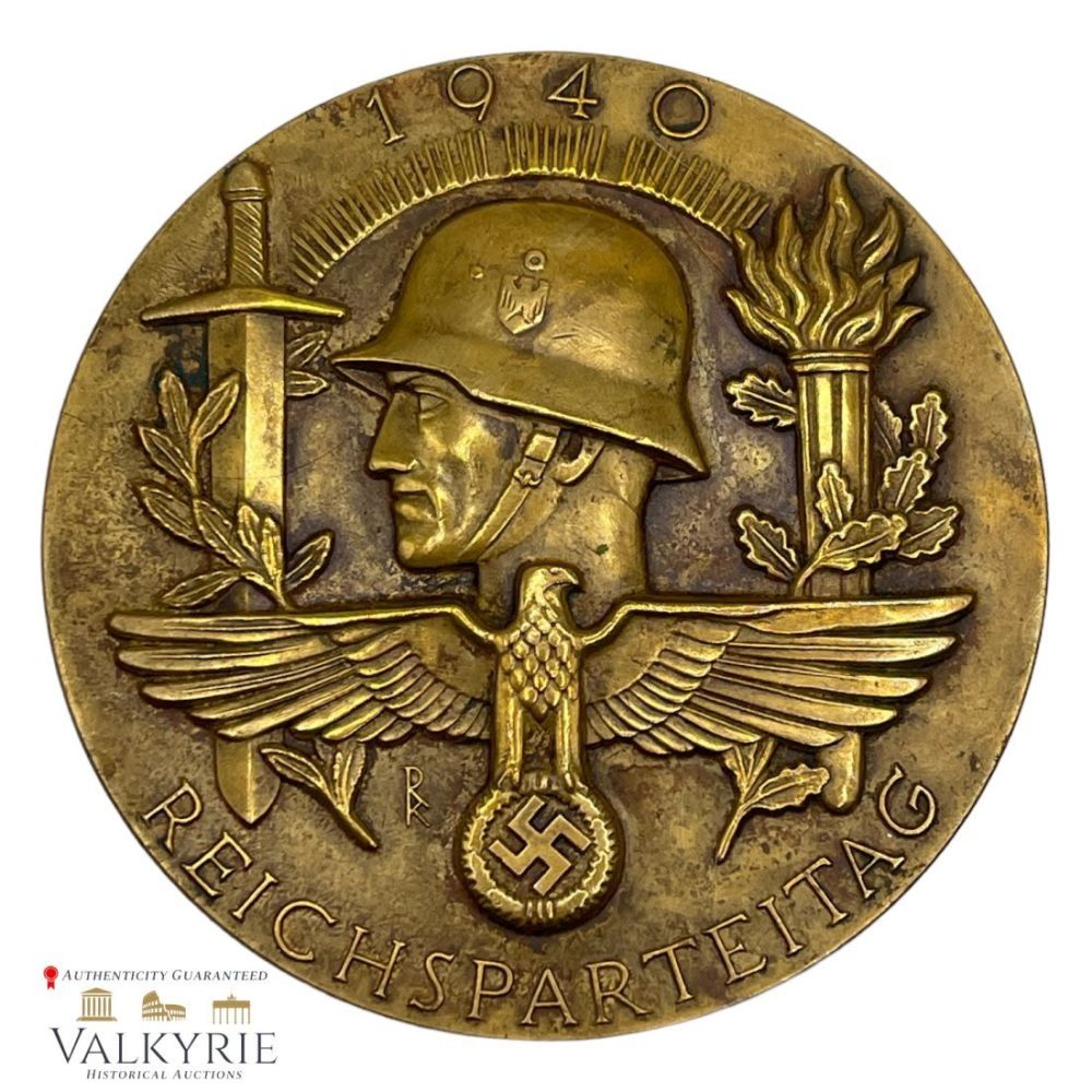 Lot 550: Reichsparteitag 1940 Table Plaque Prototype by Deschler