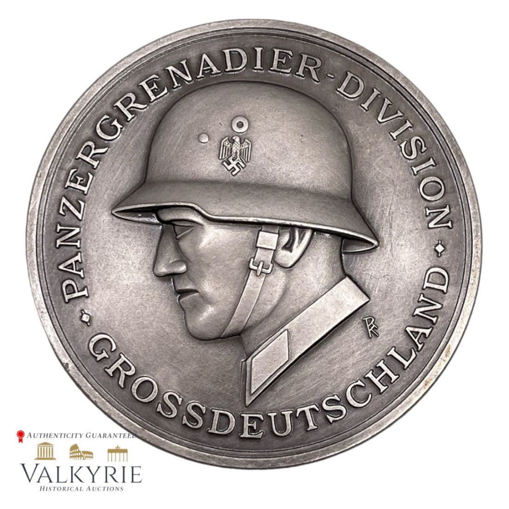 Lot 551: Nazi Panzergrenadier Division Grossdeutschland” Table Medal - DESCHLER HOARD