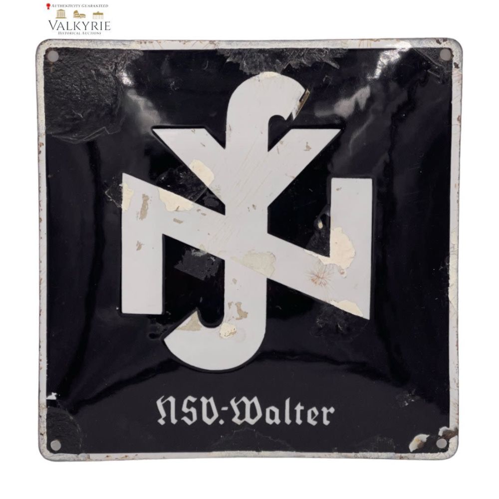 Lot 554: National Socialist People's Welfare Organization Sign