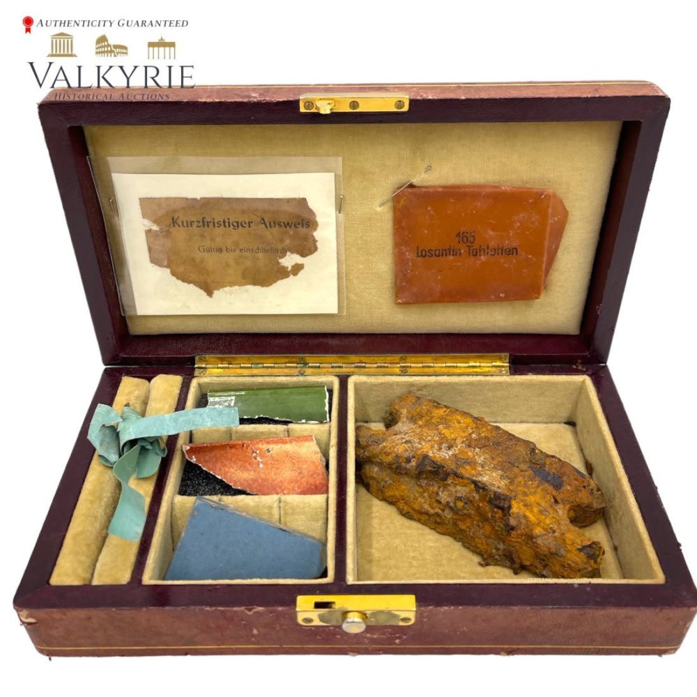 Lot 577: Adolf Hitler Obersalzberg "Berghof" Relics in Leather Case