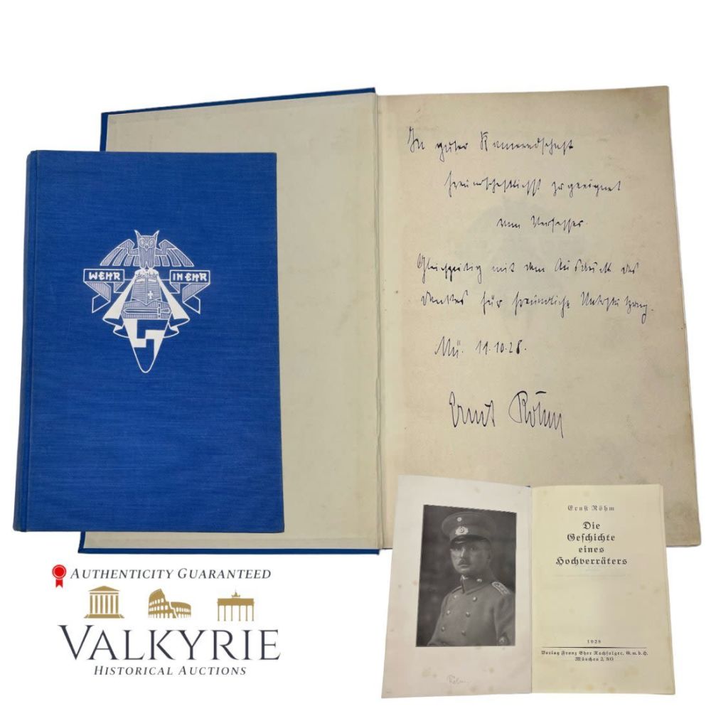 Lot 583: Ernst Rohm Signed Book "The Story of a Traitor"
