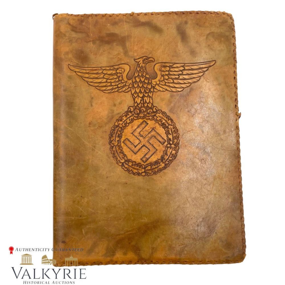 Lot 591: NSDAP Huge Leather Officer's Folder Early 1930's