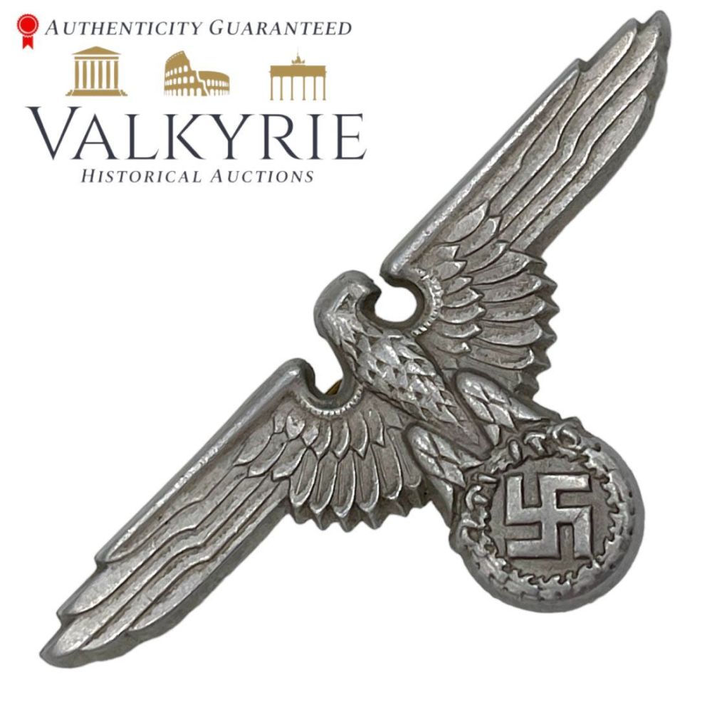 Lot 593: German SS Visor Cap Eagle RZM M1/72