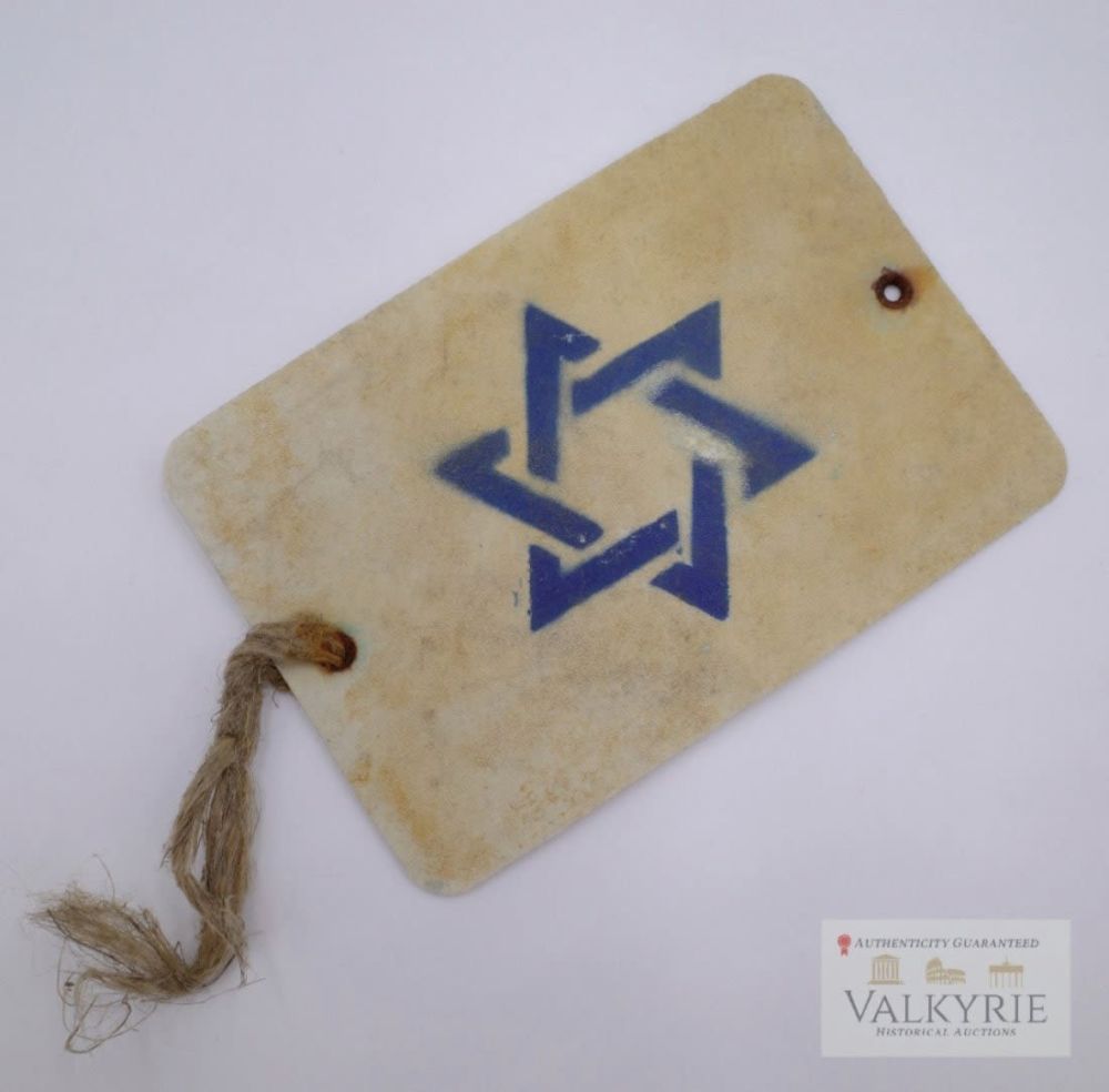 Lot 595: Star of David Armband from Warsaw Ghetto - Ultra Rare