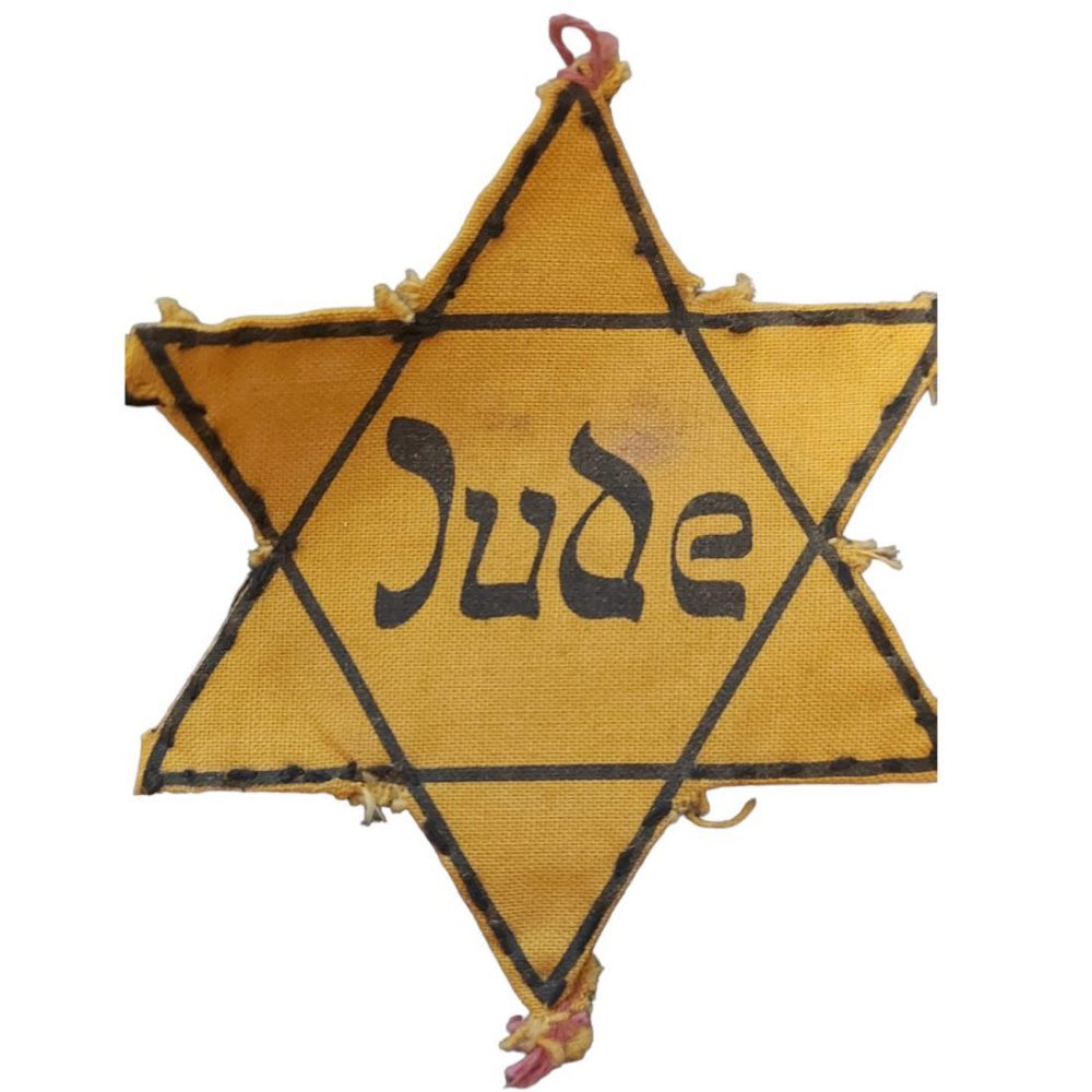 Lot 599: Ultra Rare JUDE Star of David Badge