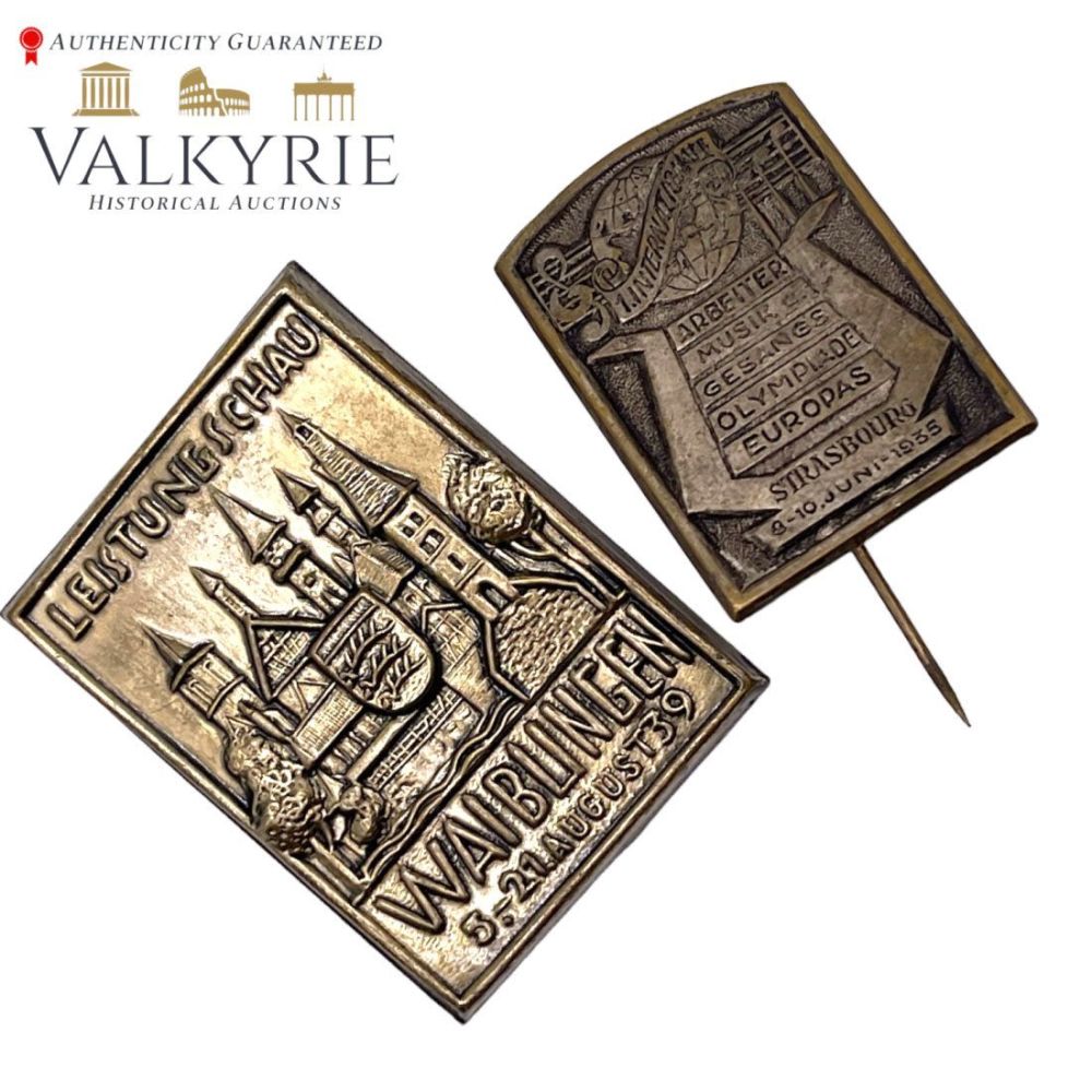Lot 664: Leistungschau Waiblingen 1939 and Internationale Arbeiter Musik Gesangs Olympiade Europas Strasbourg
